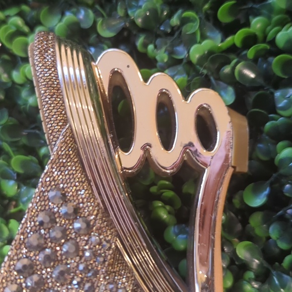 Gold JohnFashion Rhinestone Evening Slide - Picture 8 of 9